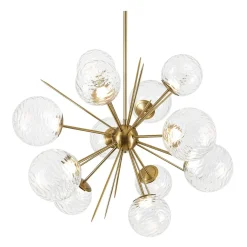 Dimmable LED Ripple Glass Bubble Sputnik Sunburst Chandelier