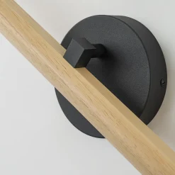 Dimmable LED Rotatable Linear Wooden Vanity Sconce Picture Light