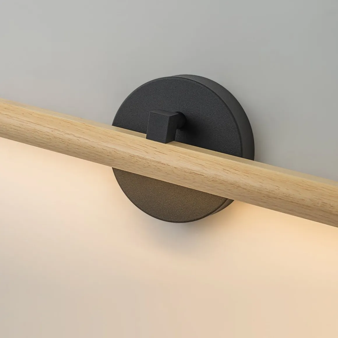 Dimmable LED Rotatable Linear Wooden Vanity Sconce Picture Light