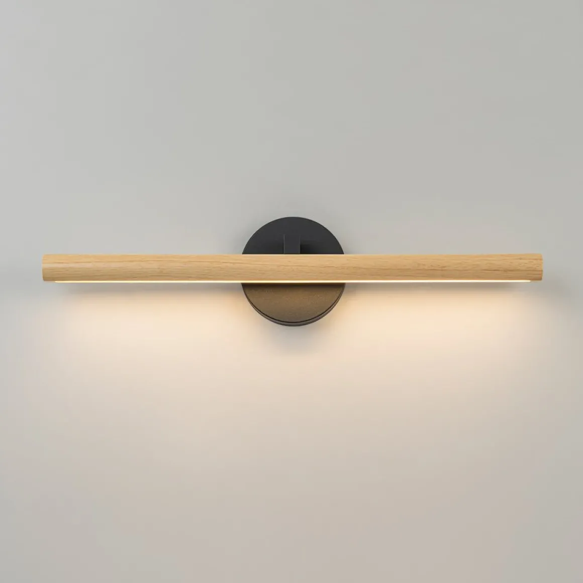 Dimmable LED Rotatable Linear Wooden Vanity Sconce Picture Light