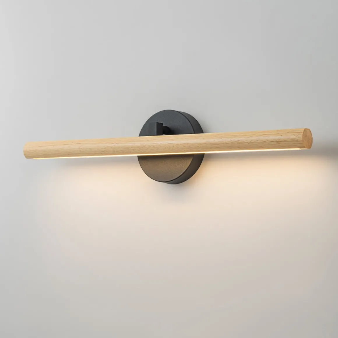 Dimmable LED Rotatable Linear Wooden Vanity Sconce Picture Light