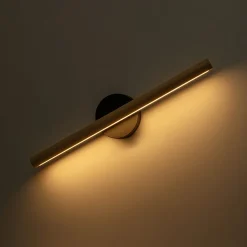 Dimmable LED Rotatable Linear Wooden Vanity Sconce Picture Light