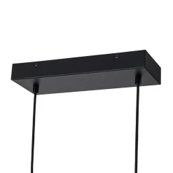 Dimmable LED Rustic Linear Oak Wood Kitchen Island Pendant