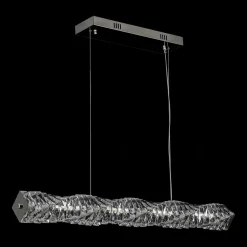 Dimmable LED Twisted Crystal Linear Island Chandelier