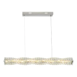 Dimmable LED Twisted Crystal Linear Island Chandelier