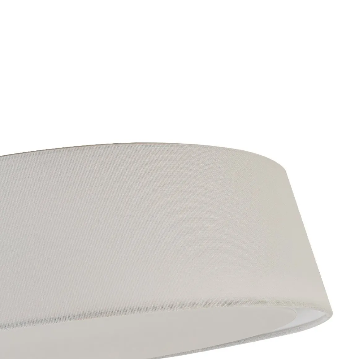 Dimmable LED White Fabric Milky Glass Drum Ceiling Light