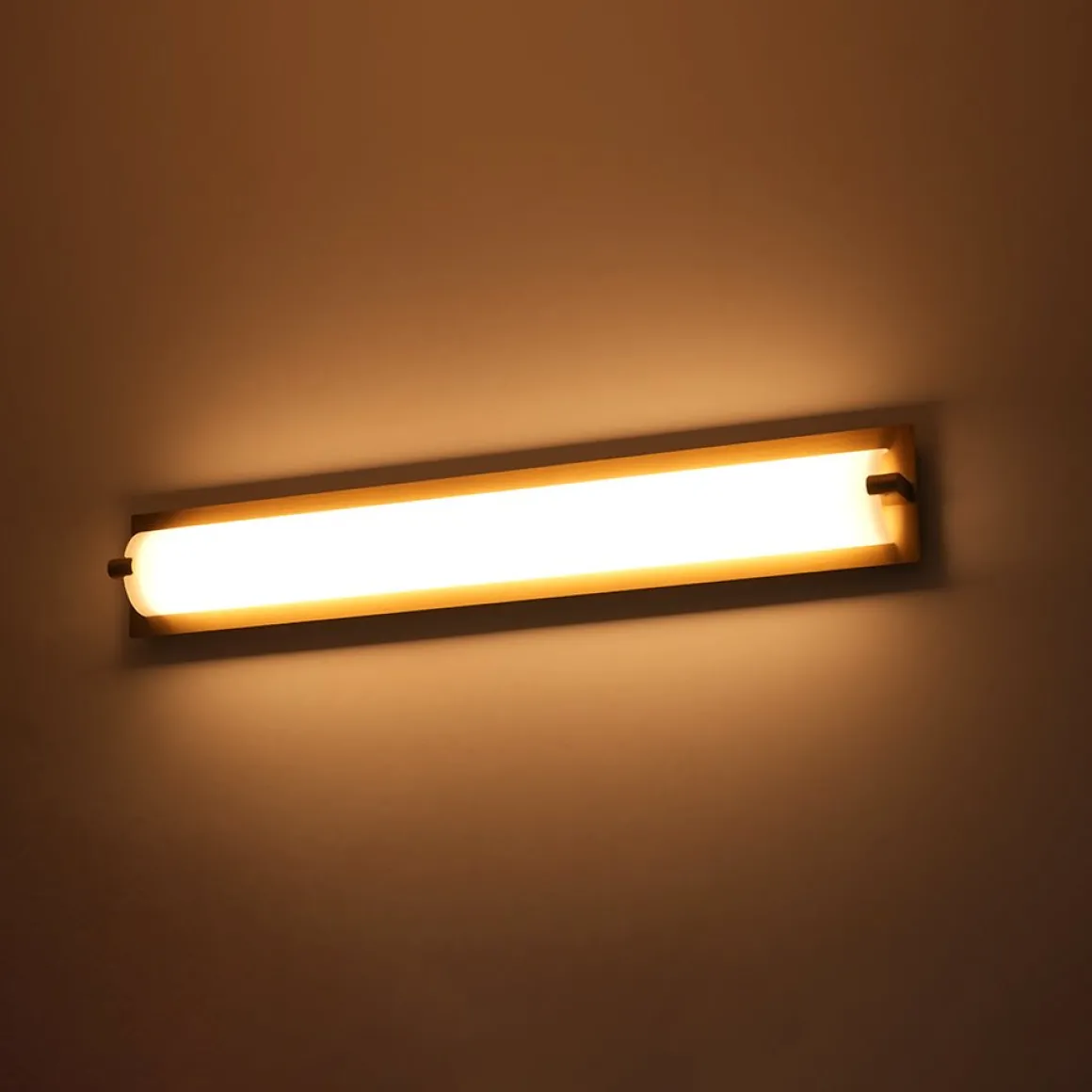 Dimmable LED Wide Linear Frosted Glass Tube Vanity Wall Lamp