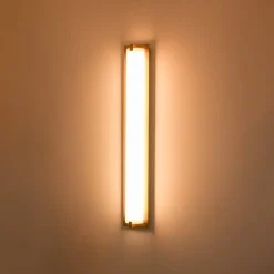 Dimmable LED Wide Linear Frosted Glass Tube Vanity Wall Lamp