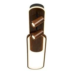 Dimmable LED Wood Linear Oval Semi Flush Adjustable Spotlight