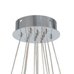 Dimmable 13-Light Frozen Glass Ice Style Cluster Chandelier