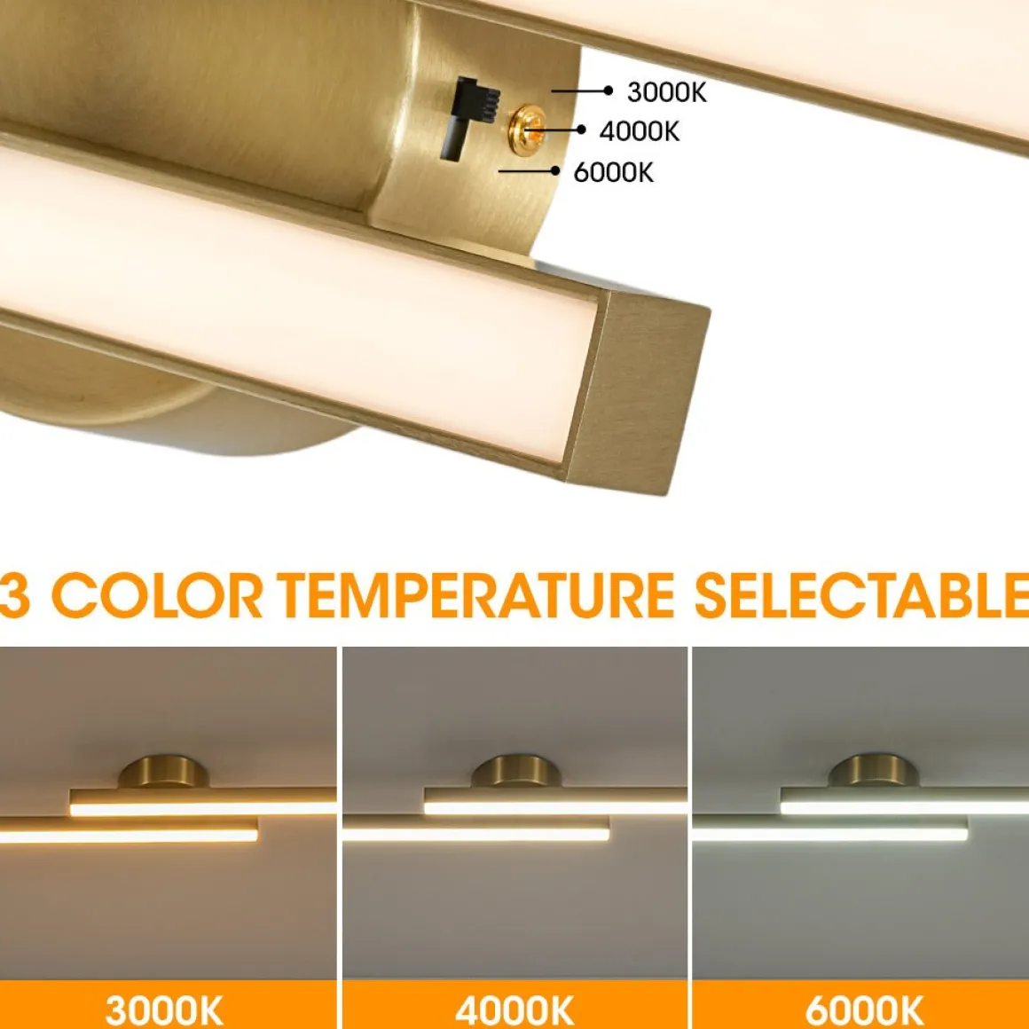 Dimmable 2-Light Long Strip Linear LED Flush Mount