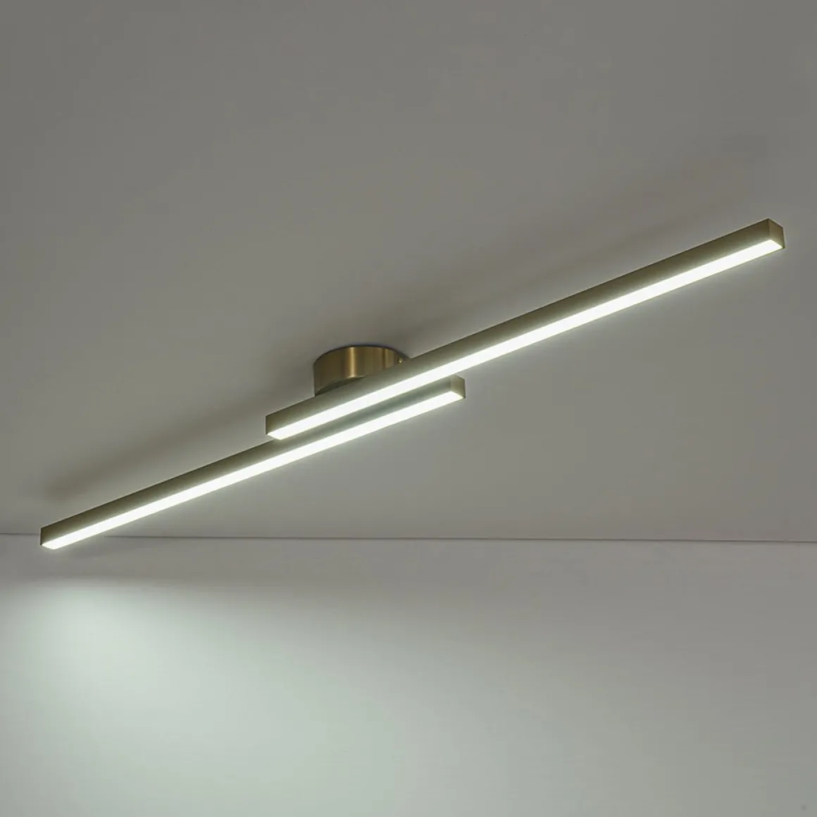 Dimmable 2-Light Long Strip Linear LED Flush Mount