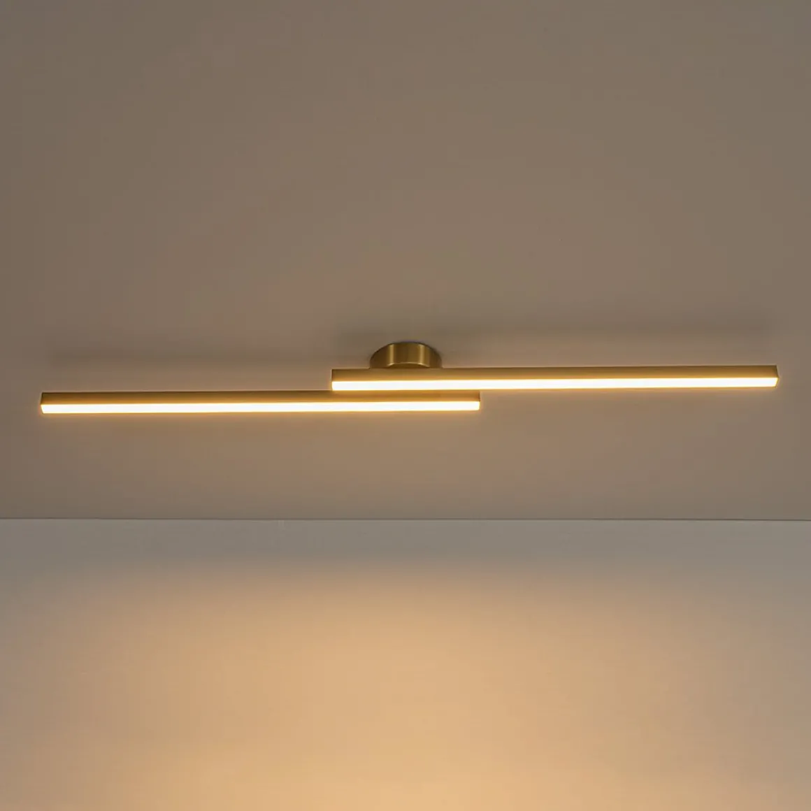 Dimmable 2-Light Long Strip Linear LED Flush Mount