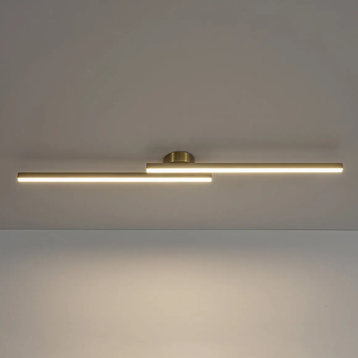 Dimmable 2-Light Long Strip Linear LED Flush Mount
