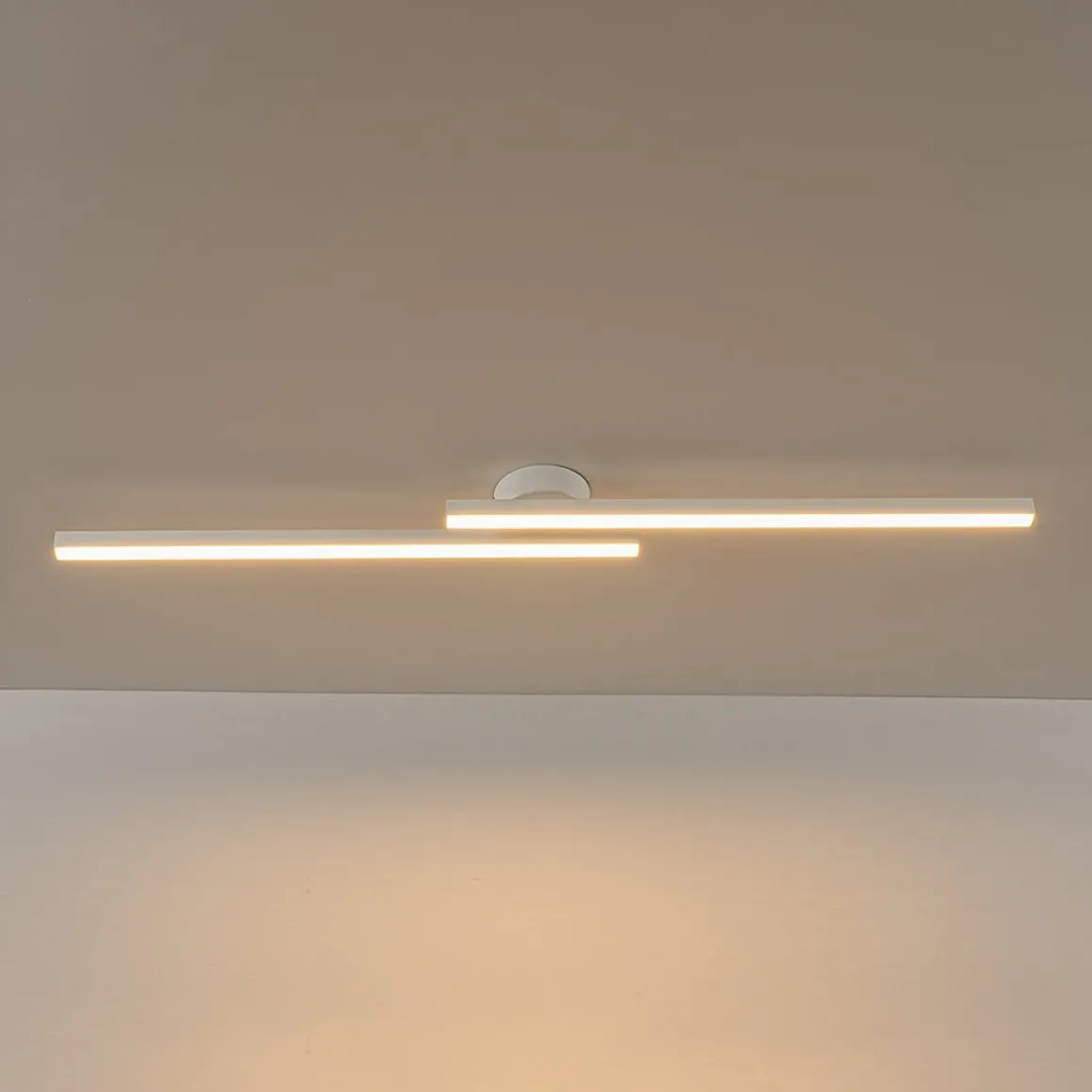 Dimmable 2-Light Long Strip Linear LED Flush Mount