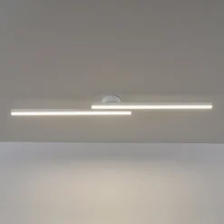 Dimmable 2-Light Long Strip Linear LED Flush Mount