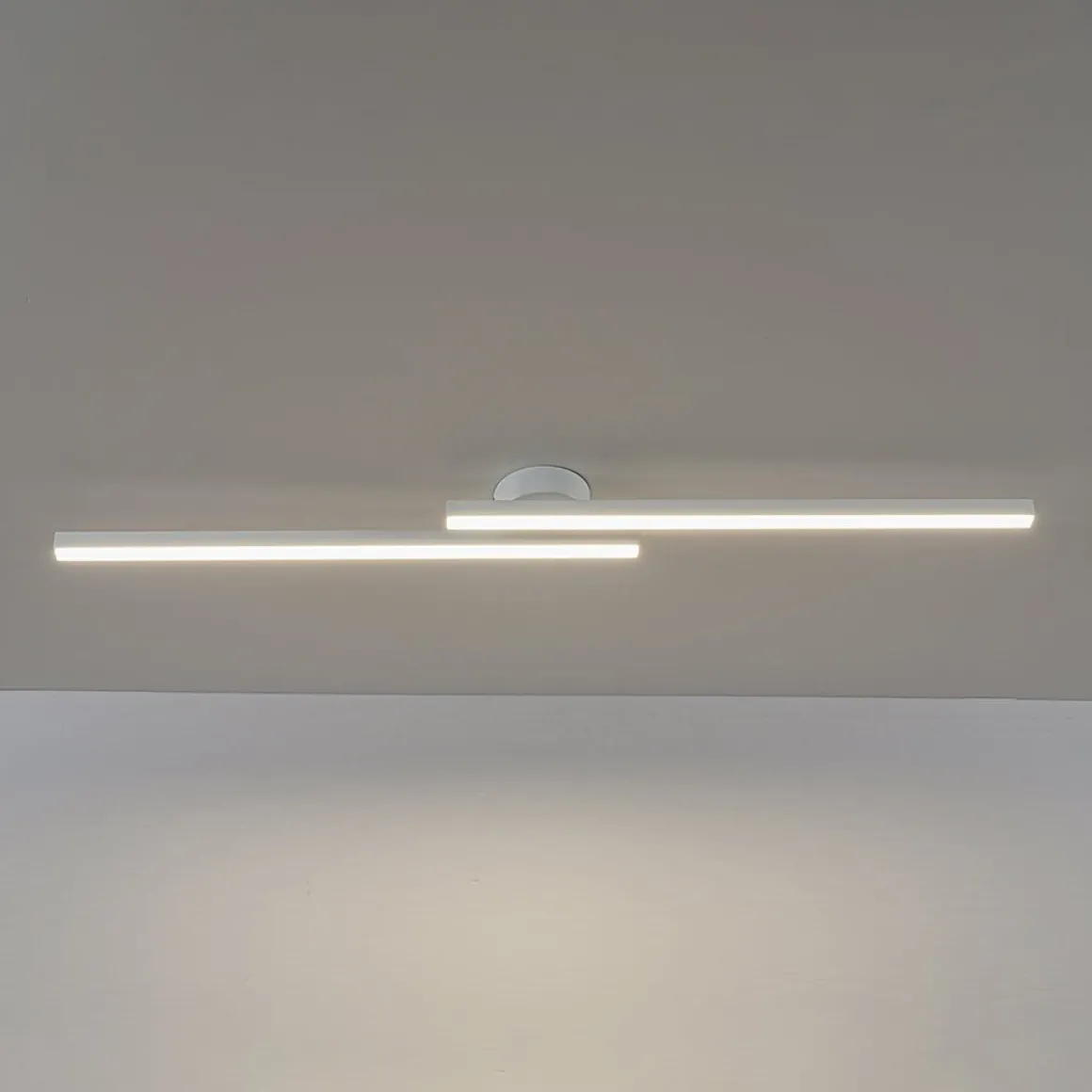 Dimmable 2-Light Long Strip Linear LED Flush Mount