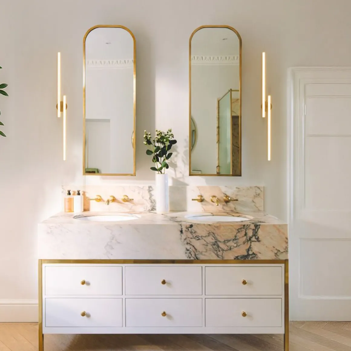 Dimmable 2-Light Long Strip Linear LED Flush Mount