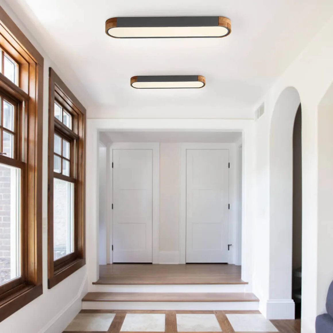 Dimmable Minimalist Long Oval Flush Mount LED Light