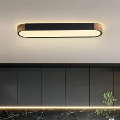 Dimmable Minimalist Long Oval Flush Mount LED Light