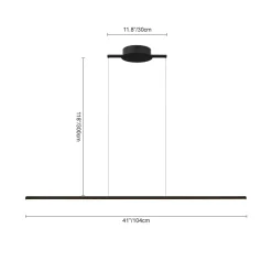 Dimmable Minimalist Tube LED Linear Pendant