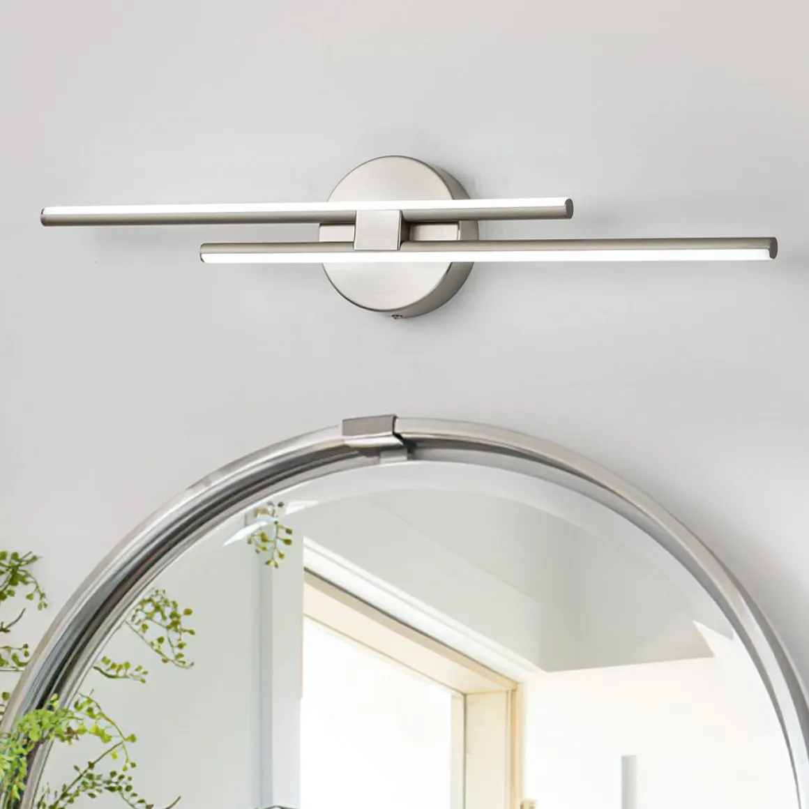 Dimmable Modern 2-Light Linear LED Wall Sconce Vanity Light