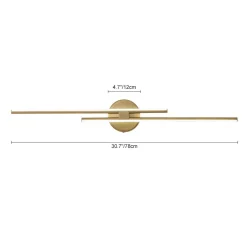 Dimmable Modern 2-Light Linear LED Wall Sconce Vanity Light