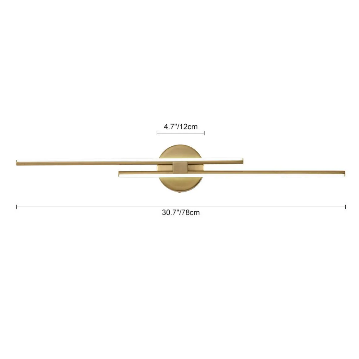 Dimmable Modern 2-Light Linear LED Wall Sconce Vanity Light