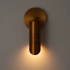 Distressed Brass Adjustable Dimmable LED Single Spotlight