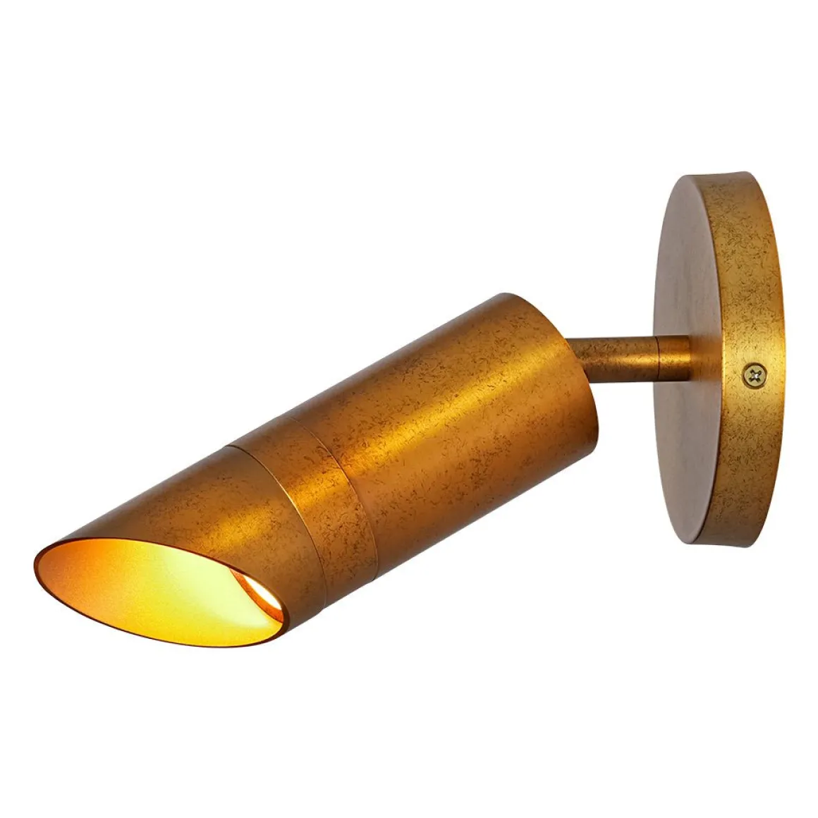 Distressed Brass Adjustable Dimmable LED Single Spotlight