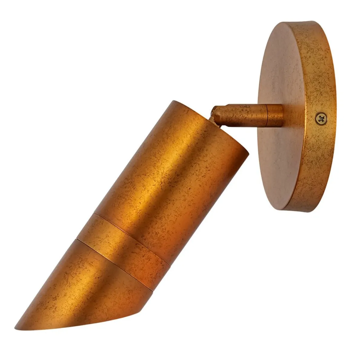 Distressed Brass Adjustable Dimmable LED Single Spotlight