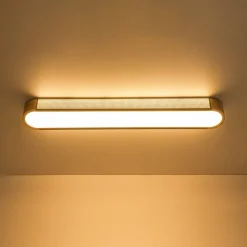 Farmhouse Black Mesh Wood Dimmable LED Oval Ceiling Light