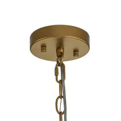 Farmhouse Clear Textured Glass Cylinder Cage Pendant