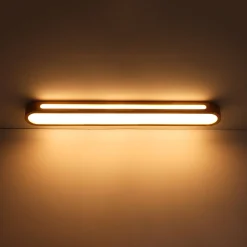 Farmhouse Dimmable LED Wood Oval Flush Mount Light