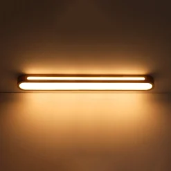 Farmhouse Dimmable LED Wood Oval Flush Mount Light