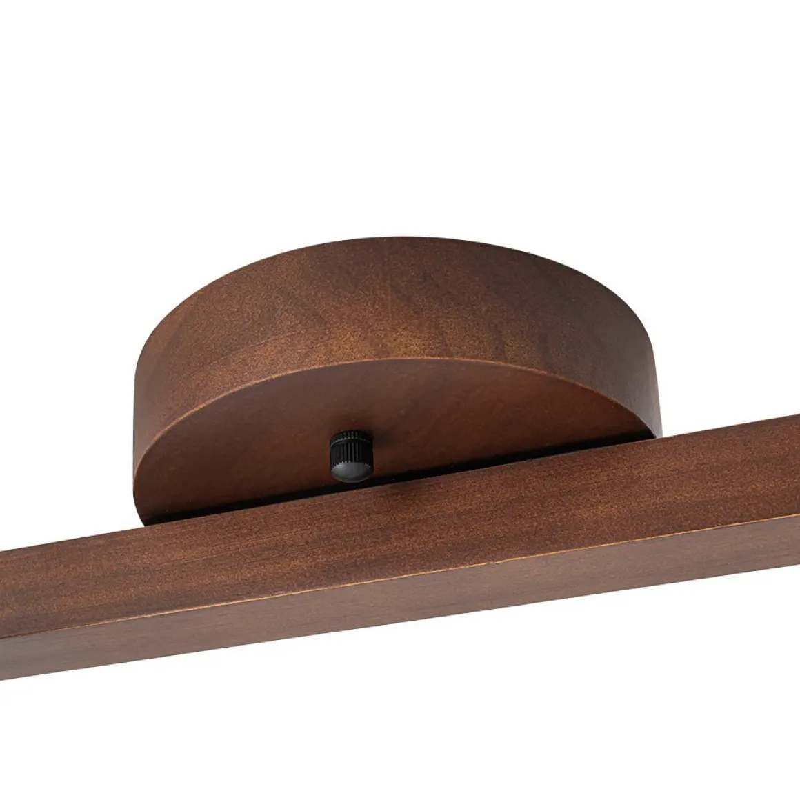 Farmhouse Walnut Wood 4-Light Linear Semi Flush Track Light