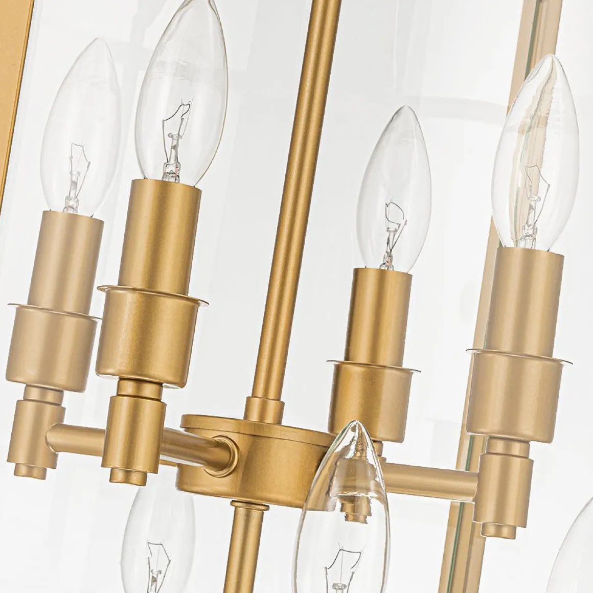 Farmhouse Wide Clear Glass Cylinder Cage Pendant