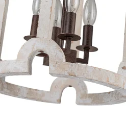 Farmhouse Wood Cylinder Pendant Light