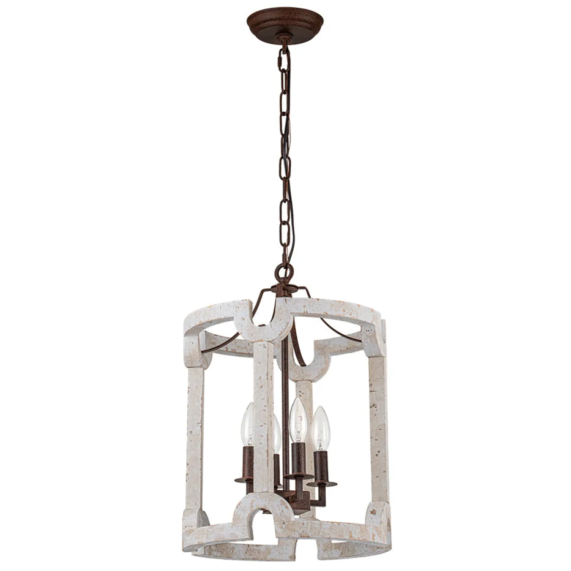 Farmhouse Wood Cylinder Pendant Light