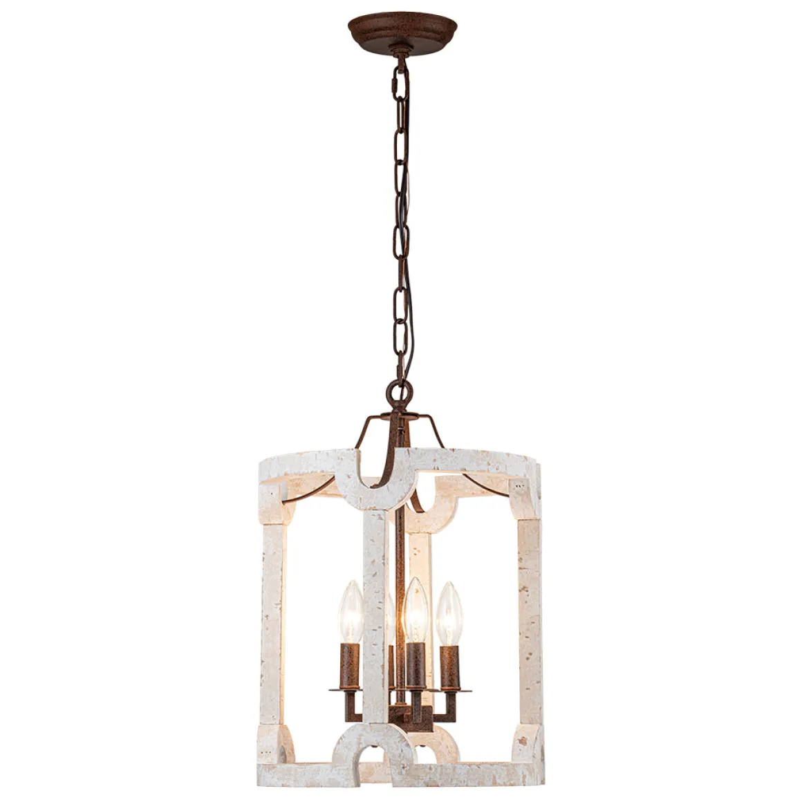Farmhouse Wood Cylinder Pendant Light