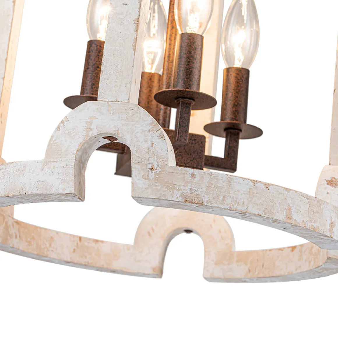 Farmhouse Wood Cylinder Pendant Light