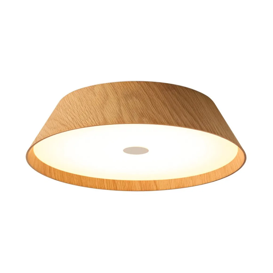 Farmhouse Wood Grain Dimmable LED Round Flush Mount Light