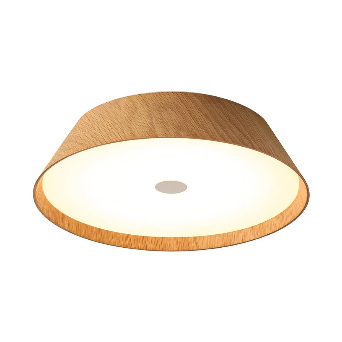 Farmhouse Wood Grain Dimmable LED Round Flush Mount Light