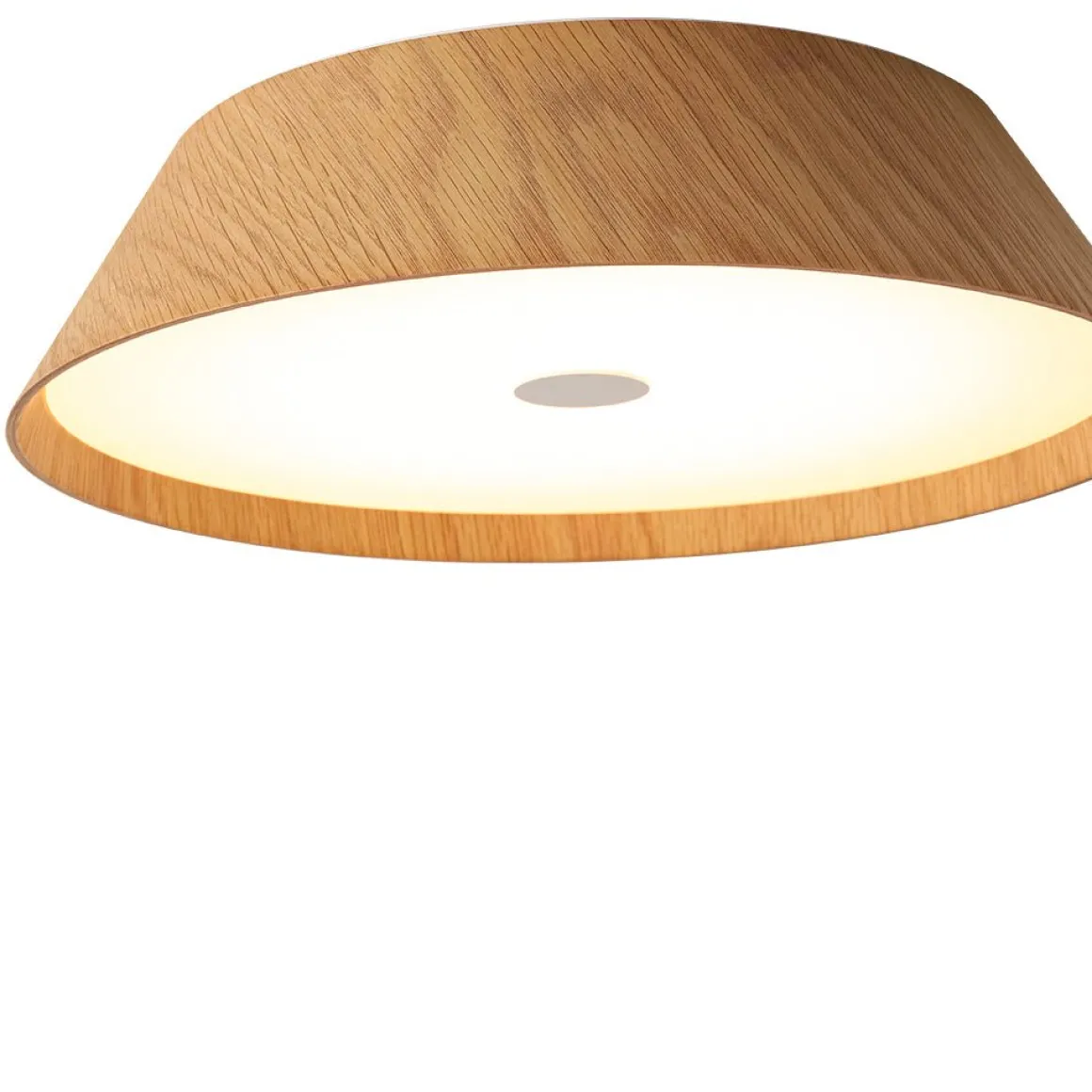 Farmhouse Wood Grain Dimmable LED Round Flush Mount Light