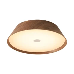 Farmhouse Wood Grain Dimmable LED Round Flush Mount Light
