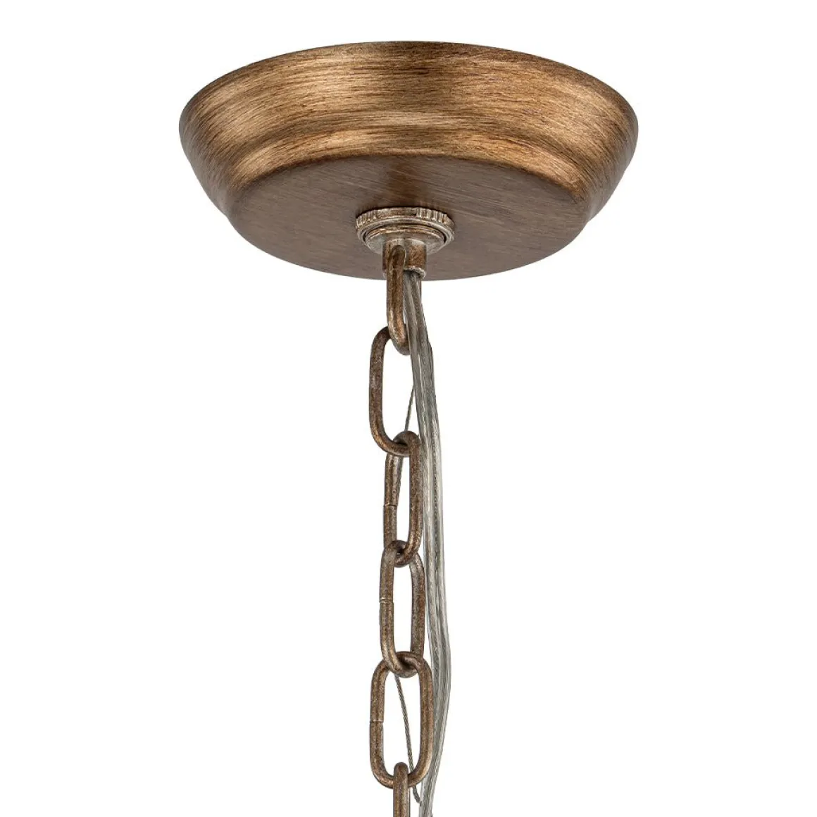 French Antique Brass Crystal Cage Chandelier