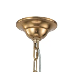 French Classic Brass Scrolling Candle Style Chandelier
