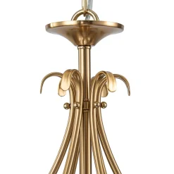French Classic Brass Scrolling Candle Style Chandelier