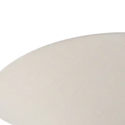 French Country Ivory Linen Conical Cage Semi Flush Mount