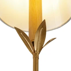 French Country 4-Light Fabric Round Candle Style Chandelier